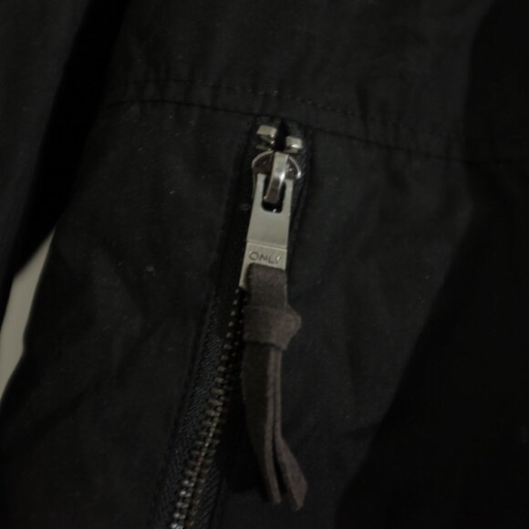 COPY - Only black hoodie sherpa lined bomber jacket size S - Picture 8 of 11